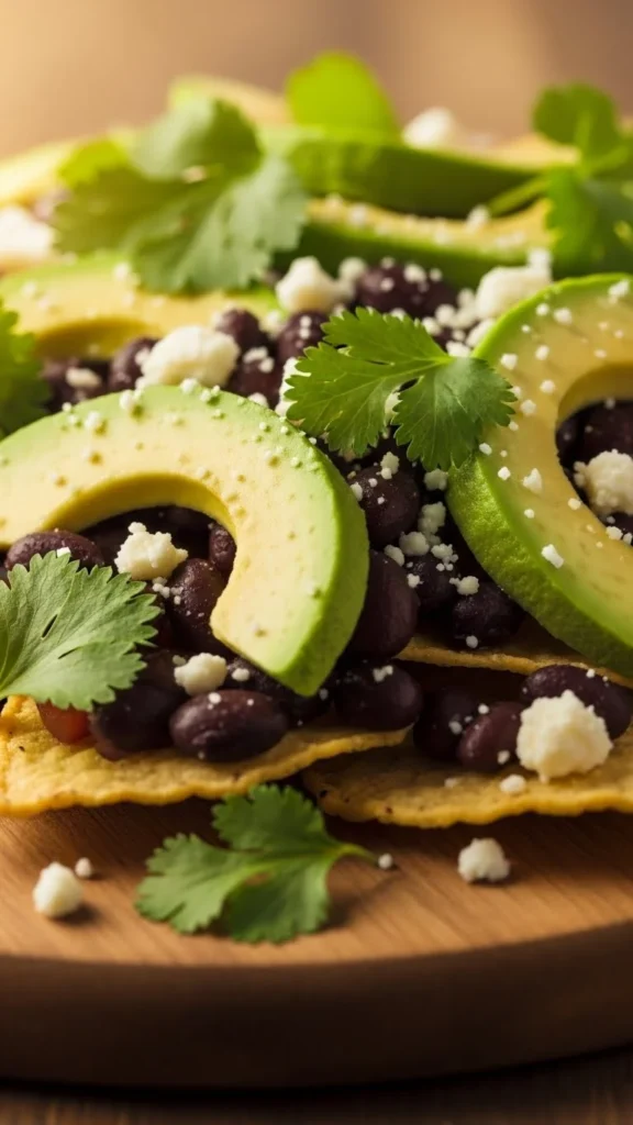 Avocado Black Bean Nachos