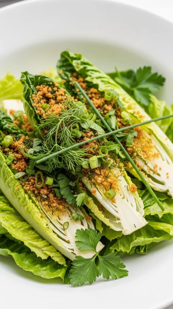 Crisp Romaine with Herb Crumbs