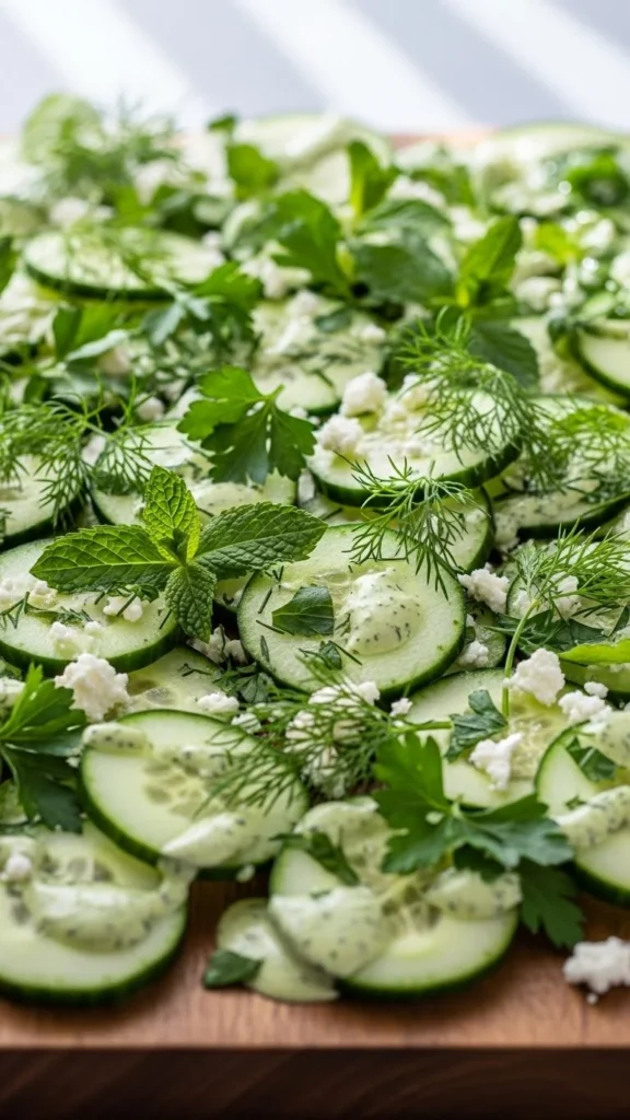 Cucumber Herb Nachos
