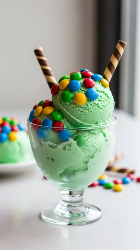 Green Candy Topped Scoops