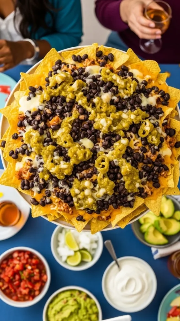 Green Chili Bean Nachos