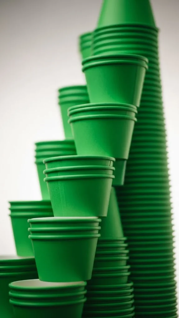 Green Cone Cup Display