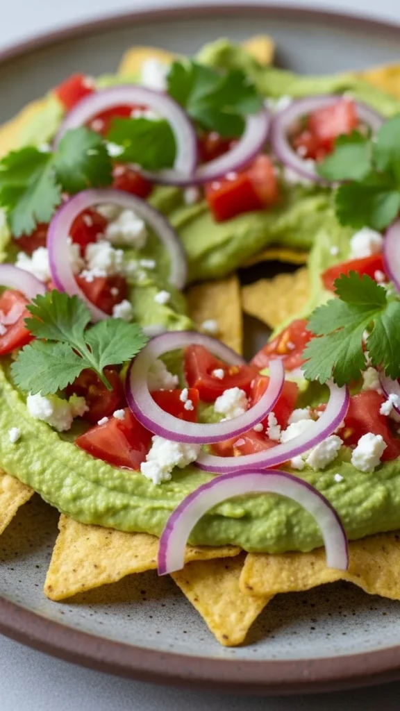 Green Hummus Nachos