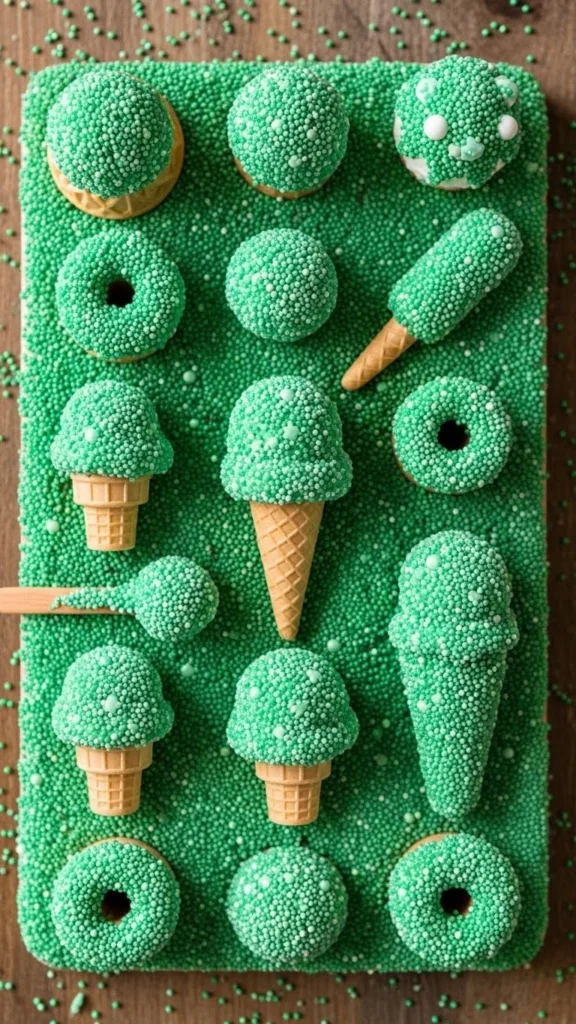 Green Sprinkle Ice Cream Board