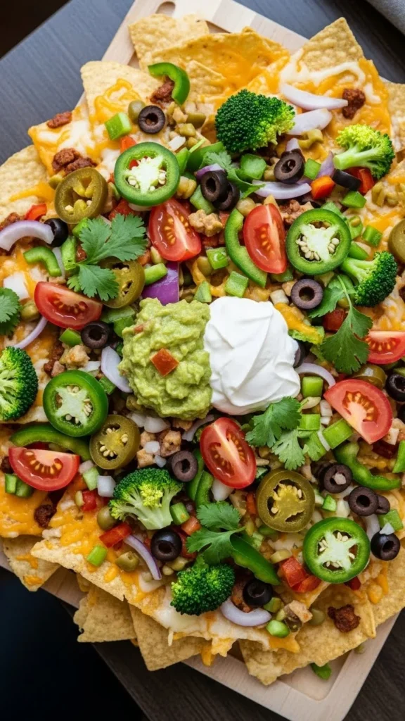 Green Veggie Supreme Nachos