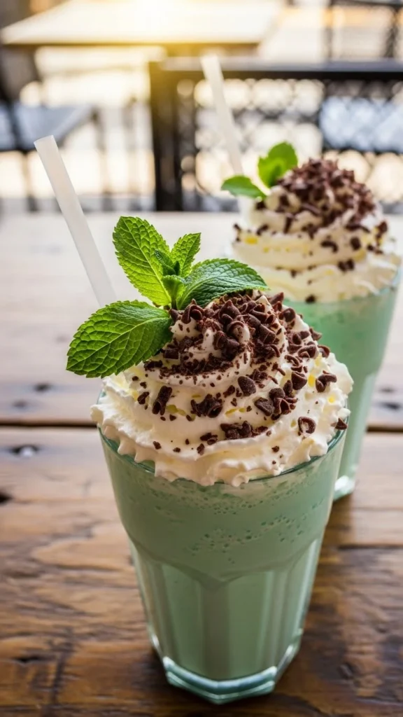 Mint Chip Milkshake Cups