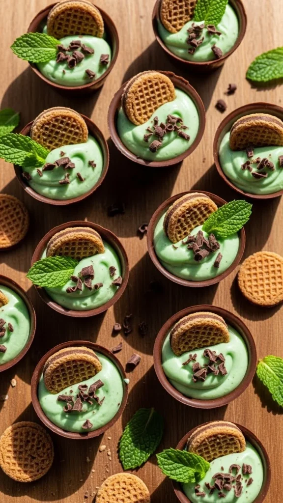 Mint Chocolate Dip Cups