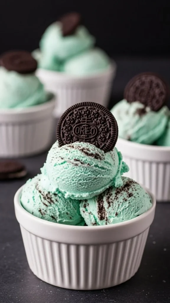 Mint Oreo Crumble Scoops
