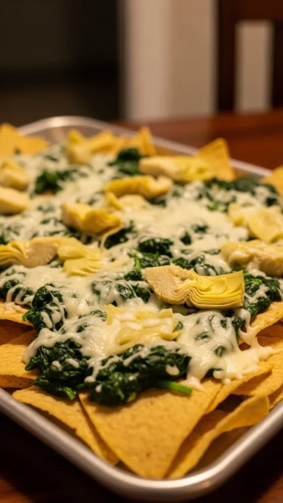 Spinach Artichoke Nachos
