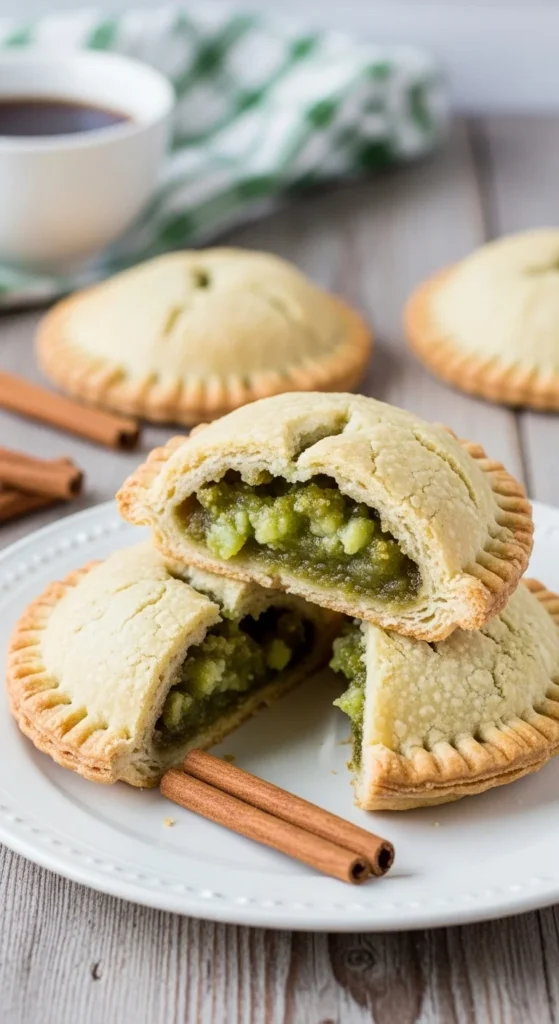 Apple–Cinnamon Hand Pies with Green Sugar