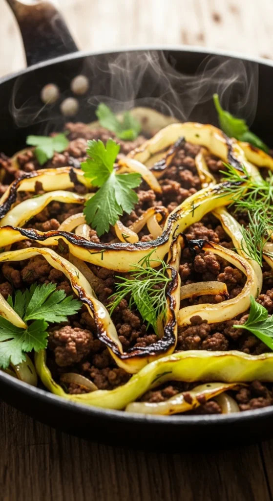 Beef and Cabbage Cottage Skillet