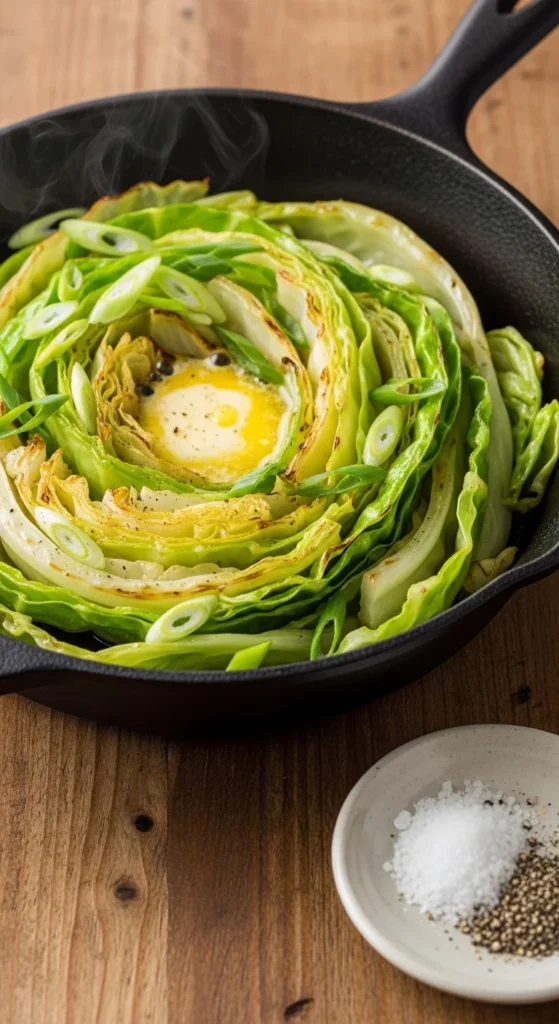 Buttered Cabbage and Scallion Skillet