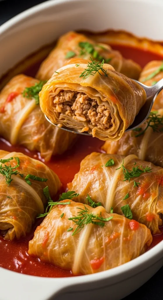 Cabbage Rolls With Lentils and Barley