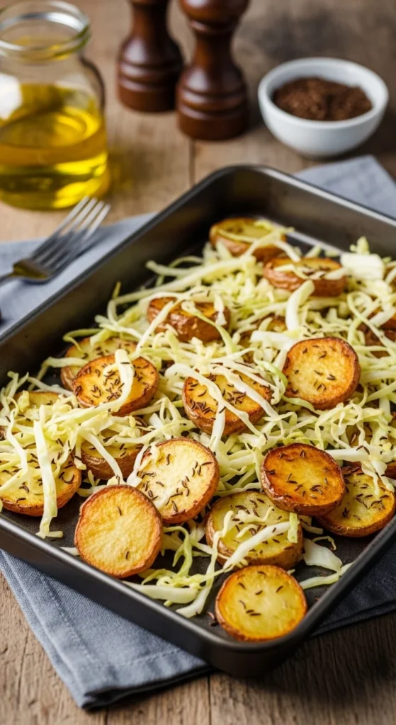 Cabbage and Caraway Roast Potatoes