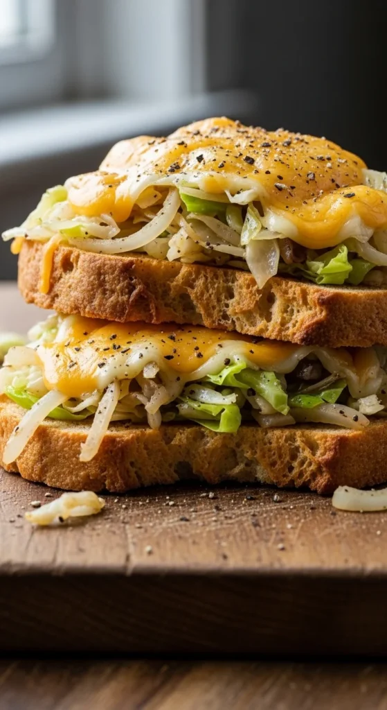 Cabbage and Onion Soda Bread Toasts