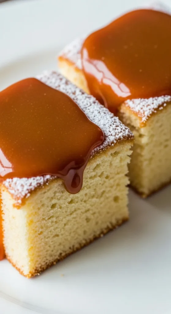 Caramel Sponge Squares