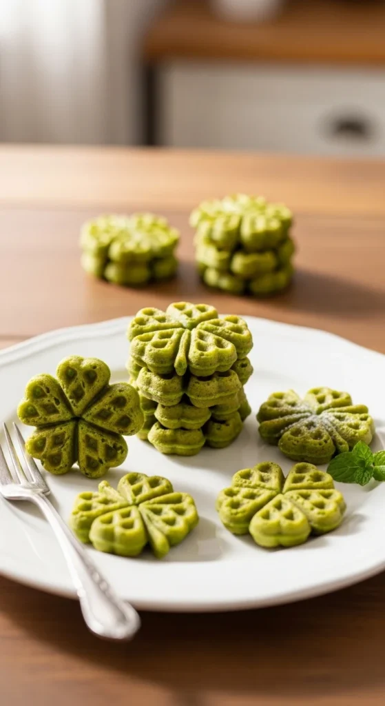 Clover Cut-Out Mini Waffles