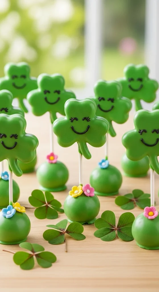 Clover Face Cake Pops