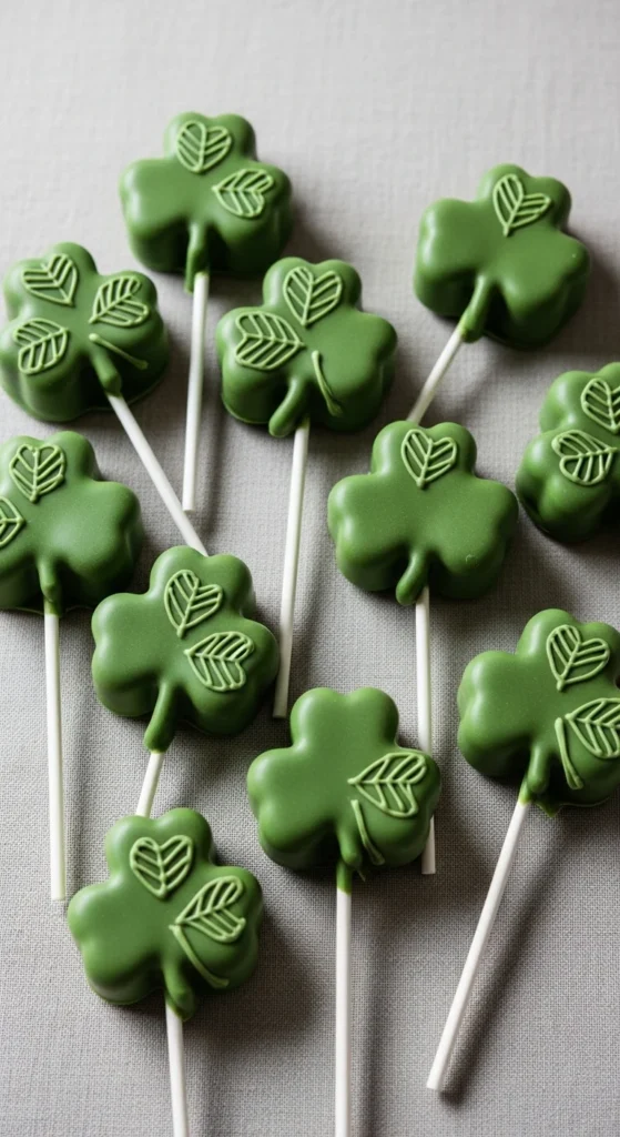 Gold-Dipped Green Cake Pops