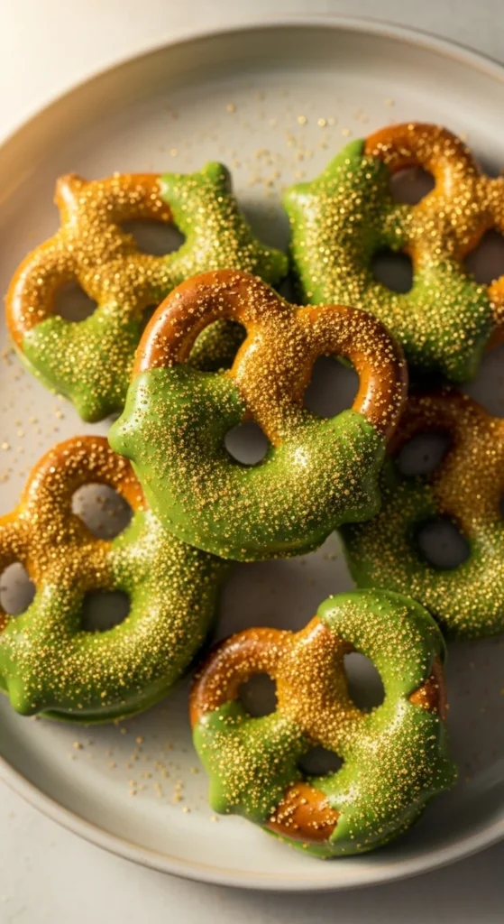 Gold Sugar Dust Pretzels