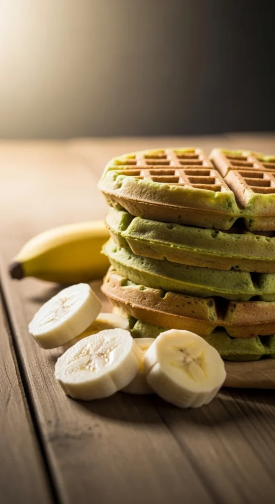 Green Banana Mash Waffles