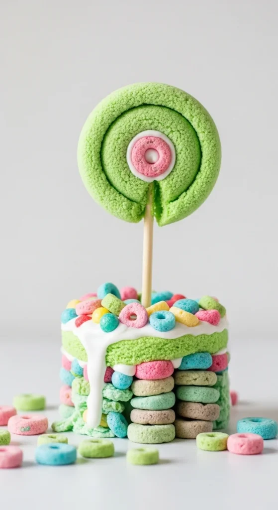 Green Frosted Cereal Pop