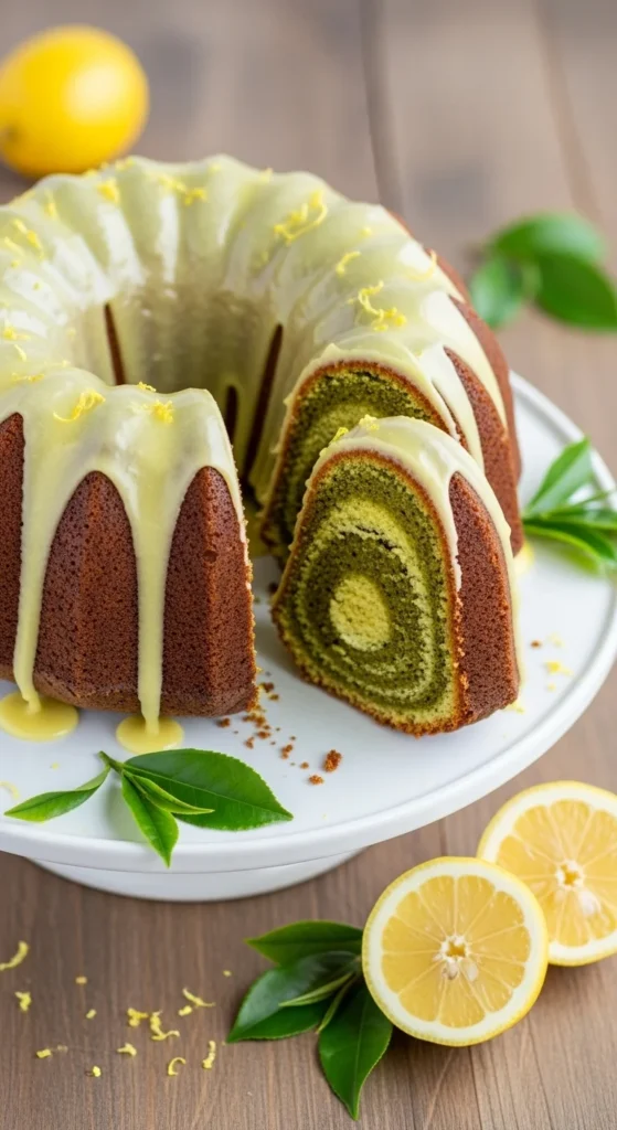 Green Tea Lemon Bundt Cake