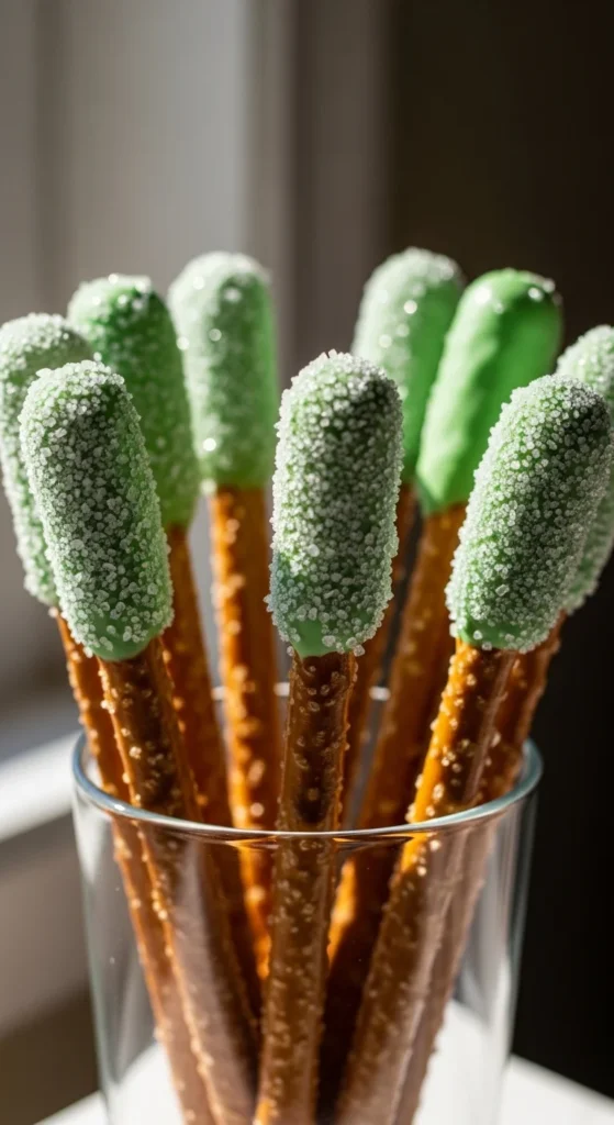 Half-Dipped Crystal Pretzel Rods