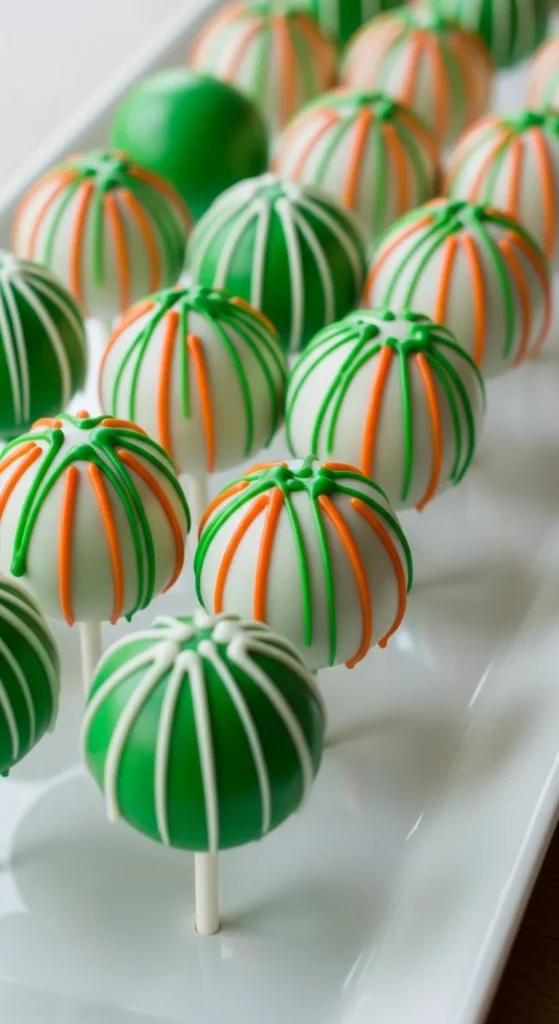 Irish Flag Cake Pops