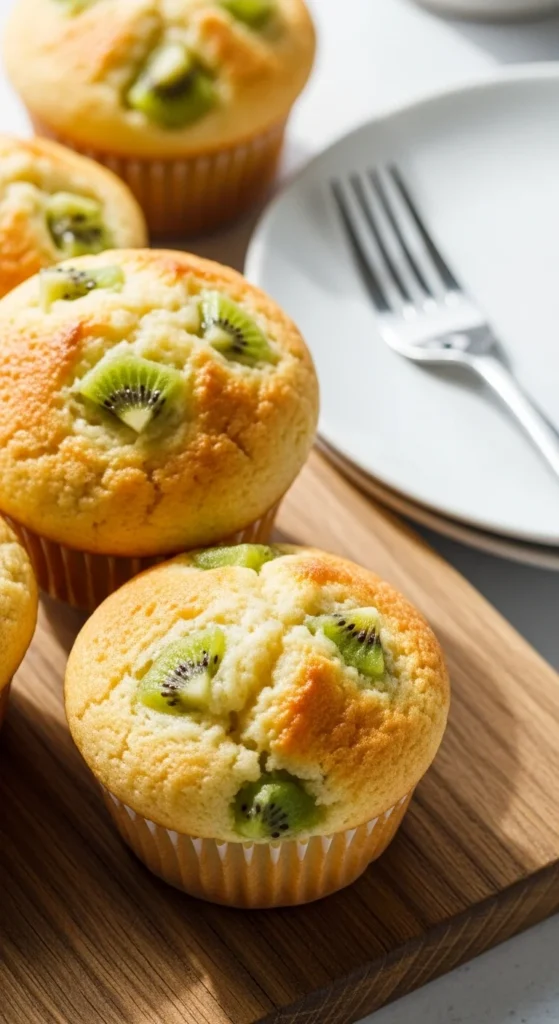 Kiwi Yogurt Muffins