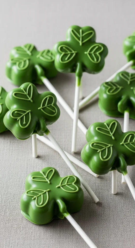 Lucky Clover Cake Pops