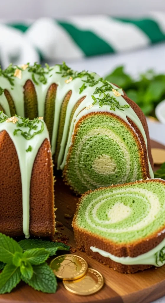  Mint Marble Pound Bundt Cake