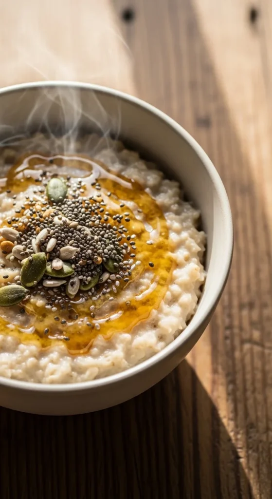 Oatmeal with Honey and Seeds