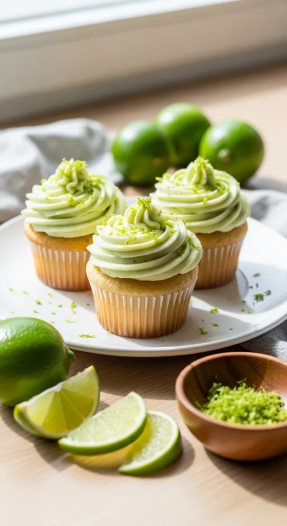 One-Bowl Lime Cupcakes