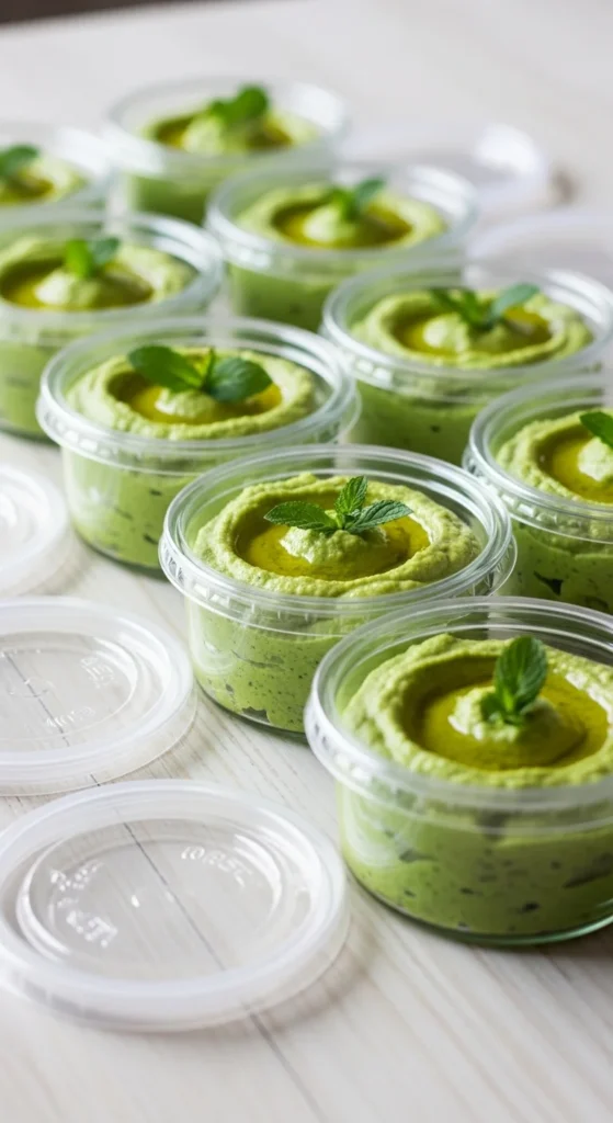Pea Hummus Cups