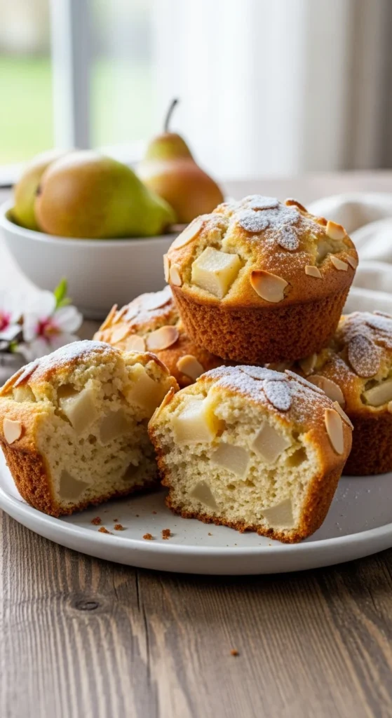 Pear and Almond Muffins