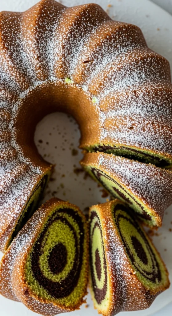 Pistachio Chocolate Swirl Bundt