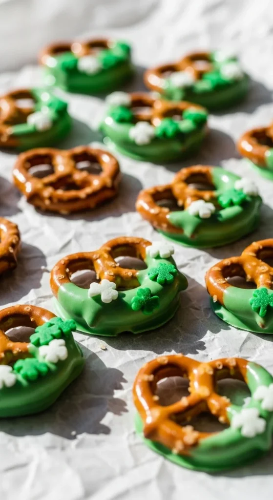 Shamrock Candy Accent Pretzels