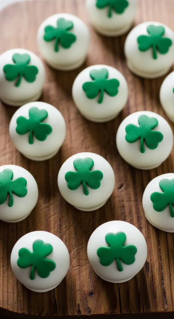 Shamrock Stamp Cake Pops
