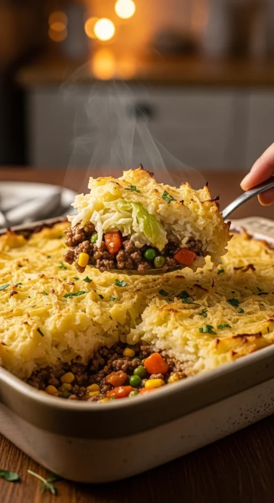 Shepherd’s Pie With Cabbage-Potato Topping