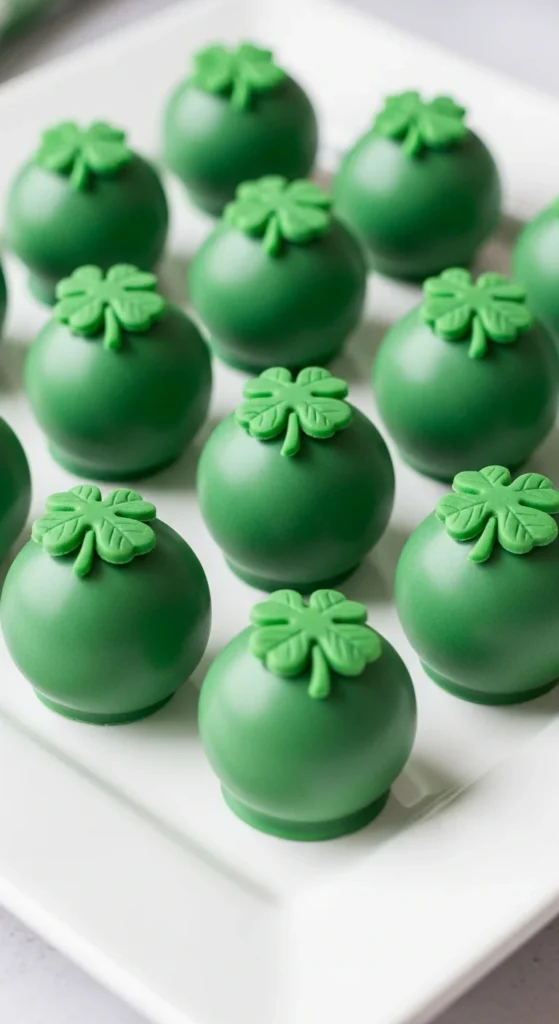 Simple Clover Topper Cake Pops