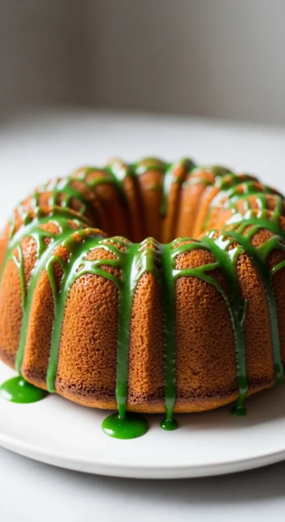 Simple Green Glaze Bundt Cake