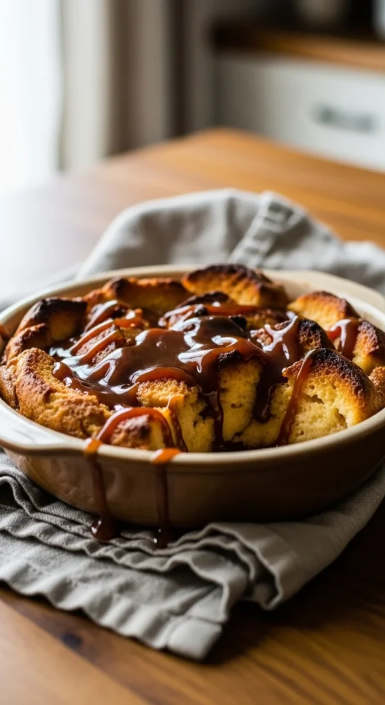 Soft Caramel Bread Pudding