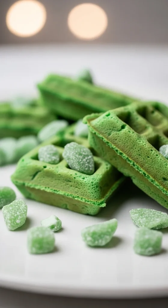 Soft Mint Drop Waffles