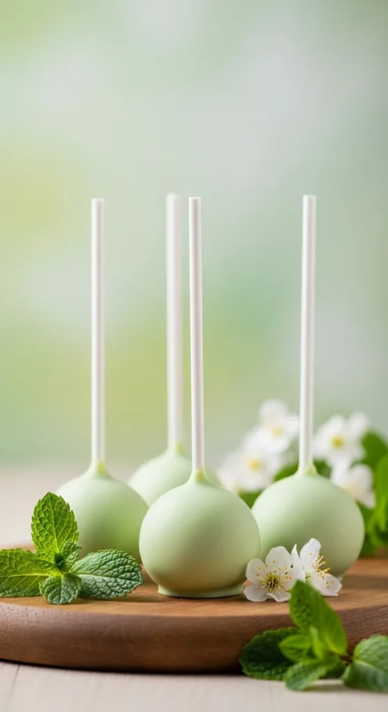 Soft Pastel Green Cake Pop