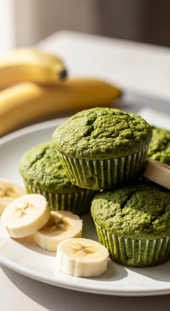 Spinach Banana Breakfast Muffins
