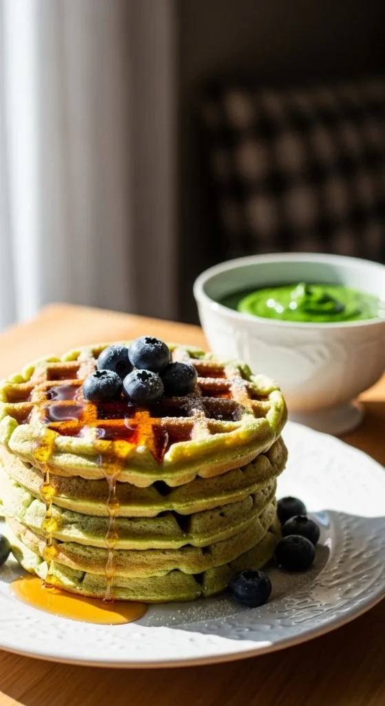 Spinach Sneak-In Waffles