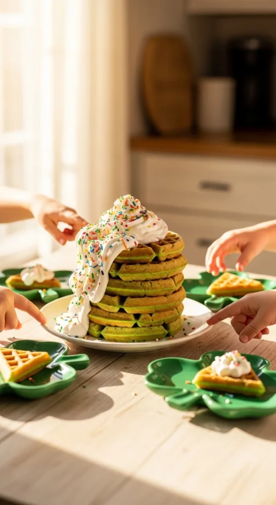 St. Patrick’s Day Waffles
