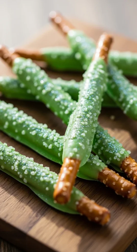 Sugar-Rimmed Pretzel Rods