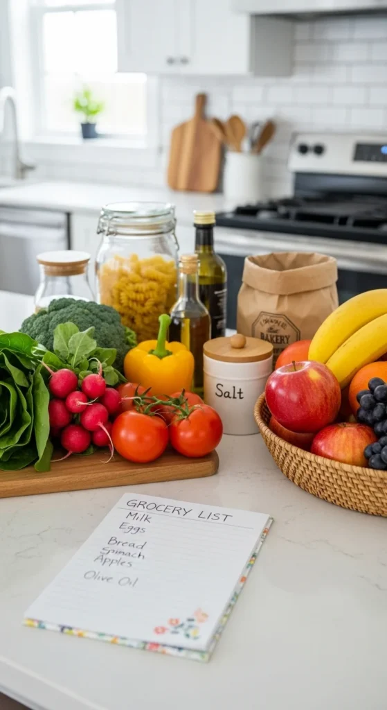 how to create a diet grocery list